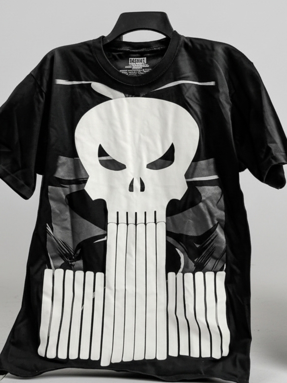 Black Graphic Skull Print Men’s T-Shirt